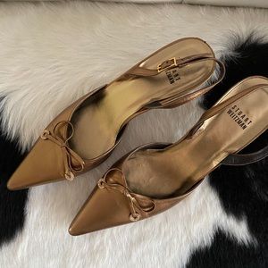 Vintage Stuart Weitzman leather sling back shoes